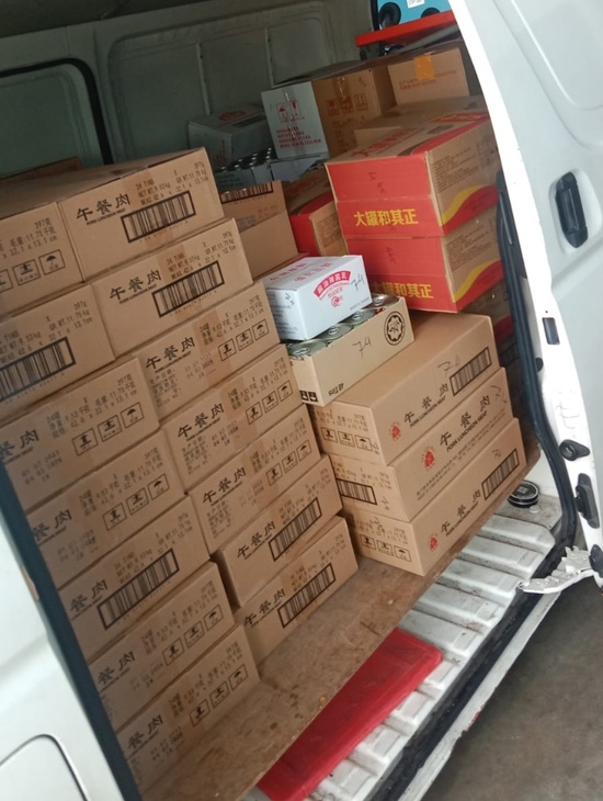 A van loaded with numerous carton boxes for Last Mile Delivery